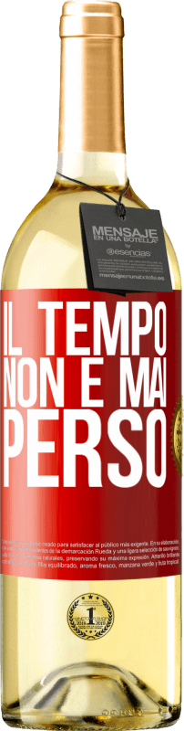 29,95 € Spedizione Gratuita | Vino bianco Edizione WHITE Il tempo non è mai perso Etichetta Rossa. Etichetta personalizzabile Vino giovane Raccogliere 2024 Verdejo