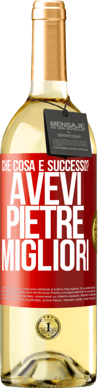 29,95 € Spedizione Gratuita | Vino bianco Edizione WHITE che cosa è successo? Avevi pietre migliori Etichetta Rossa. Etichetta personalizzabile Vino giovane Raccogliere 2024 Verdejo