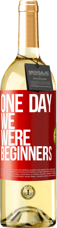 29,95 € Бесплатная доставка | Белое вино Издание WHITE Однажды мы были новичками Красная метка. Настраиваемая этикетка Молодое вино Урожай 2023 Verdejo