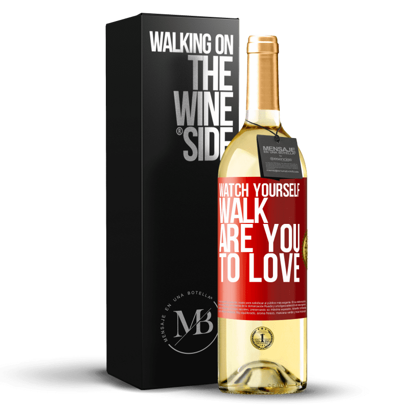 29,95 € Free Shipping | White Wine WHITE Edition Watch yourself walk. Are you to love Red Label. Customizable label Young wine Harvest 2022 Verdejo