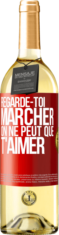 29,95 € Envoi gratuit | Vin blanc Édition WHITE Regarde-toi marcher. On ne peut que t'aimer Étiquette Rouge. Étiquette personnalisable Vin jeune Récolte 2024 Verdejo