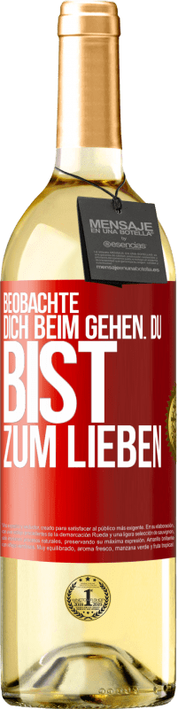 29,95 € Kostenloser Versand | Weißwein WHITE Ausgabe Beobachte dich beim Gehen. Du bist zum Lieben Rote Markierung. Anpassbares Etikett Junger Wein Ernte 2024 Verdejo