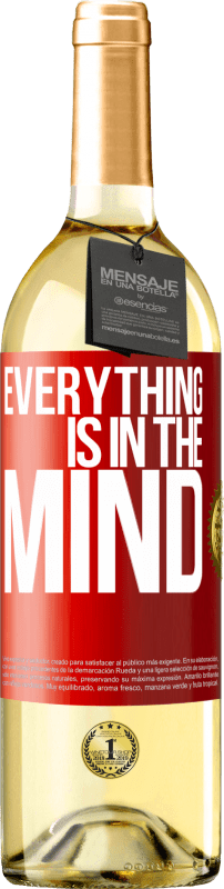 29,95 € 免费送货 | 白葡萄酒 WHITE版 一切都在脑海中 红色标签. 可自定义的标签 青年酒 收成 2023 Verdejo