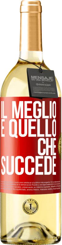 29,95 € Spedizione Gratuita | Vino bianco Edizione WHITE Il meglio è quello che succede Etichetta Rossa. Etichetta personalizzabile Vino giovane Raccogliere 2024 Verdejo