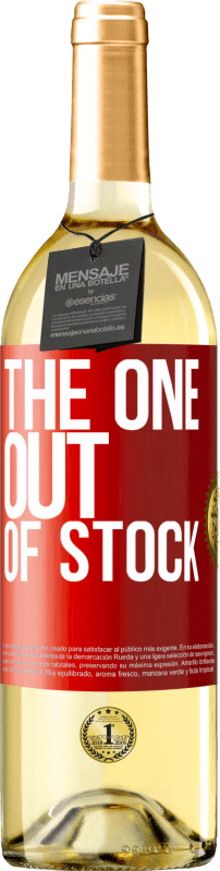 29,95 € Spedizione Gratuita | Vino bianco Edizione WHITE The one out of stock Etichetta Rossa. Etichetta personalizzabile Vino giovane Raccogliere 2023 Verdejo