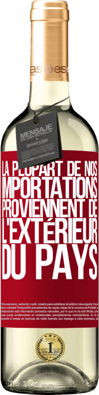 29,95 € Envoi gratuit | Vin blanc Édition WHITE La plupart de nos importations proviennent de l'extérieur du pays Étiquette Rouge. Étiquette personnalisable Vin jeune Récolte 2024 Verdejo