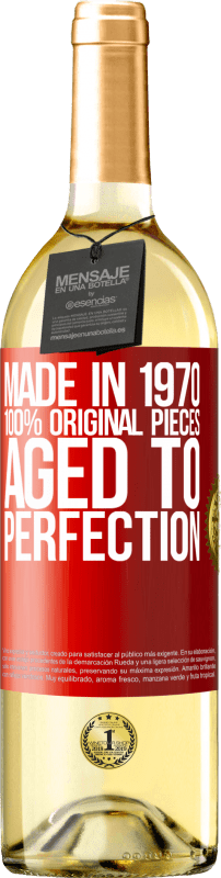 29,95 € Бесплатная доставка | Белое вино Издание WHITE Сделано в 1970 году, 100% оригинал. Aged to perfection Красная метка. Настраиваемая этикетка Молодое вино Урожай 2023 Verdejo