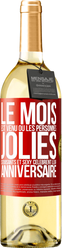 29,95 € Envoi gratuit | Vin blanc Édition WHITE Le mois est venu où les personnes jolies, séduisants et sexy célèbrent leur anniversaire Étiquette Rouge. Étiquette personnalisable Vin jeune Récolte 2024 Verdejo