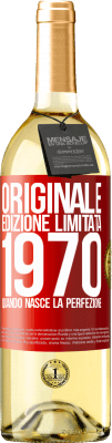 29,95 € Spedizione Gratuita | Vino bianco Edizione WHITE Originale. Edizione Limitata. 1970. Quando nasce la perfezione Etichetta Rossa. Etichetta personalizzabile Vino giovane Raccogliere 2024 Verdejo