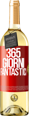 29,95 € Spedizione Gratuita | Vino bianco Edizione WHITE 365 giorni fantastici Etichetta Rossa. Etichetta personalizzabile Vino giovane Raccogliere 2024 Verdejo