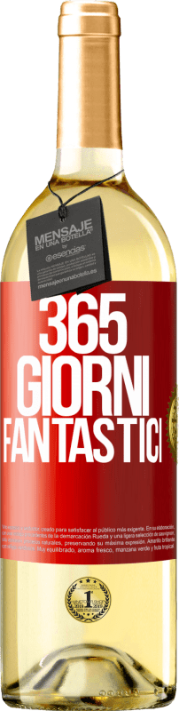 29,95 € Spedizione Gratuita | Vino bianco Edizione WHITE 365 giorni fantastici Etichetta Rossa. Etichetta personalizzabile Vino giovane Raccogliere 2023 Verdejo