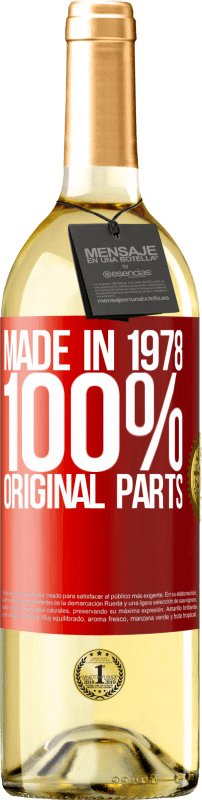 29,95 € Free Shipping | White Wine WHITE Edition Made in 1978. 100% original parts Red Label. Customizable label Young wine Harvest 2023 Verdejo