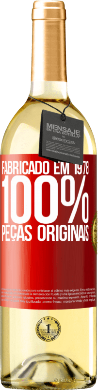 29,95 € Envio grátis | Vinho branco Edição WHITE Fabricado em 1978. 100% peças originais Etiqueta Vermelha. Etiqueta personalizável Vinho jovem Colheita 2024 Verdejo