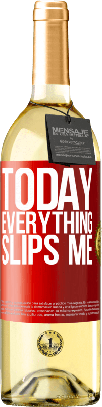 29,95 € Free Shipping | White Wine WHITE Edition Today everything slips me Red Label. Customizable label Young wine Harvest 2023 Verdejo