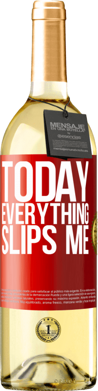 29,95 € Free Shipping | White Wine WHITE Edition Today everything slips me Red Label. Customizable label Young wine Harvest 2024 Verdejo