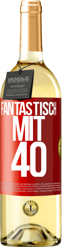 29,95 € Kostenloser Versand | Weißwein WHITE Ausgabe Fantastisch mit 40 Rote Markierung. Anpassbares Etikett Junger Wein Ernte 2024 Verdejo