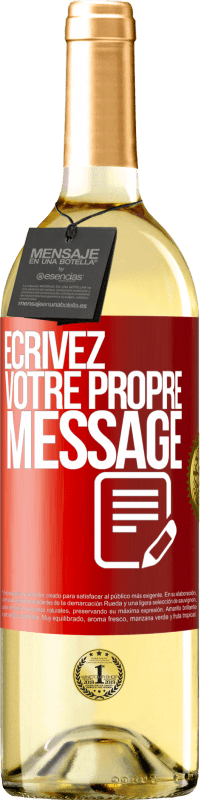 29,95 € Envoi gratuit | Vin blanc Édition WHITE Écrivez votre propre message Étiquette Rouge. Étiquette personnalisable Vin jeune Récolte 2023 Verdejo