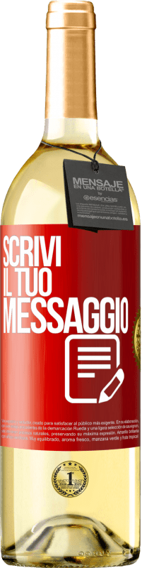 29,95 € Spedizione Gratuita | Vino bianco Edizione WHITE Scrivi il tuo messaggio Etichetta Rossa. Etichetta personalizzabile Vino giovane Raccogliere 2024 Verdejo