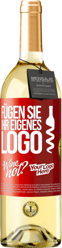29,95 € Kostenloser Versand | Weißwein WHITE Ausgabe Füge dein eigenes Logo hinzu Rote Markierung. Anpassbares Etikett Junger Wein Ernte 2023 Verdejo