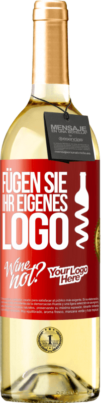 29,95 € Kostenloser Versand | Weißwein WHITE Ausgabe Füge dein eigenes Logo hinzu Rote Markierung. Anpassbares Etikett Junger Wein Ernte 2024 Verdejo