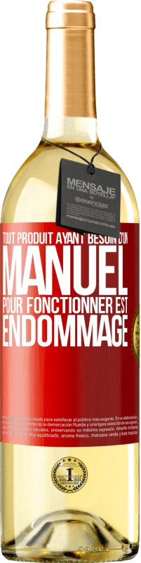 29,95 € Envoi gratuit | Vin blanc Édition WHITE Tout produit ayant besoin d'un manuel pour fonctionner est endommagé Étiquette Rouge. Étiquette personnalisable Vin jeune Récolte 2023 Verdejo