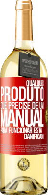 29,95 € Envio grátis | Vinho branco Edição WHITE Qualquer produto que precise de um manual para funcionar está danificado Etiqueta Vermelha. Etiqueta personalizável Vinho jovem Colheita 2023 Verdejo