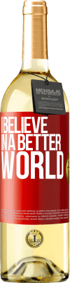 29,95 € Free Shipping | White Wine WHITE Edition I believe (IN) a better world Red Label. Customizable label Young wine Harvest 2024 Verdejo