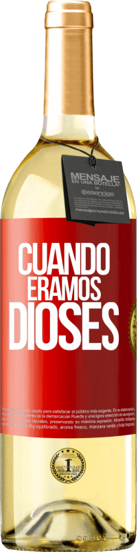 29,95 € Envío gratis | Vino Blanco Edición WHITE Cuando éramos dioses Etiqueta Roja. Etiqueta personalizable Vino joven Cosecha 2023 Verdejo