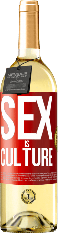 29,95 € 送料無料 | 白ワイン WHITEエディション セックスは文化です 赤いタグ. カスタマイズ可能なラベル 若いワイン 収穫 2025 Verdejo