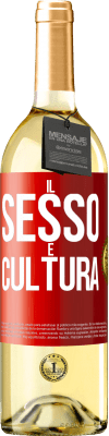 29,95 € Spedizione Gratuita | Vino bianco Edizione WHITE Il sesso è cultura Etichetta Rossa. Etichetta personalizzabile Vino giovane Raccogliere 2024 Verdejo