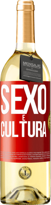 29,95 € Envio grátis | Vinho branco Edição WHITE Sexo é cultura Etiqueta Vermelha. Etiqueta personalizável Vinho jovem Colheita 2023 Verdejo