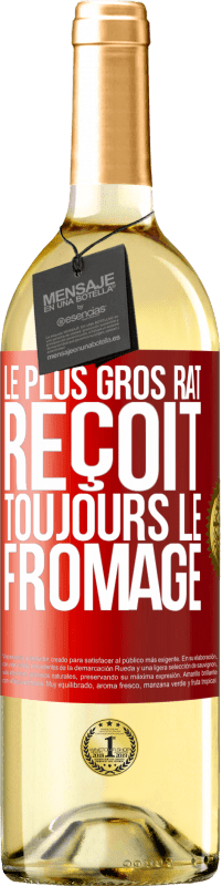 29,95 € Envoi gratuit | Vin blanc Édition WHITE Le plus gros rat reçoit toujours le fromage Étiquette Rouge. Étiquette personnalisable Vin jeune Récolte 2023 Verdejo