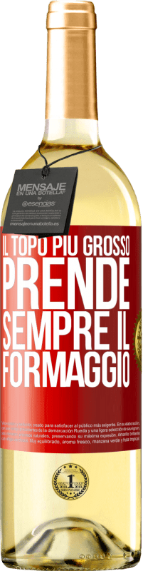 29,95 € Spedizione Gratuita | Vino bianco Edizione WHITE Il topo più grosso prende sempre il formaggio Etichetta Rossa. Etichetta personalizzabile Vino giovane Raccogliere 2024 Verdejo