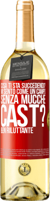 29,95 € Spedizione Gratuita | Vino bianco Edizione WHITE Cosa ti sta succedendo? Mi sento come un campo senza mucche. Cast? Ben riluttante Etichetta Rossa. Etichetta personalizzabile Vino giovane Raccogliere 2023 Verdejo