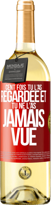 29,95 € Envoi gratuit | Vin blanc Édition WHITE Cent fois tu l'as regardée et tu ne l'as jamais vue Étiquette Rouge. Étiquette personnalisable Vin jeune Récolte 2025 Verdejo