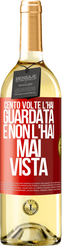 29,95 € Spedizione Gratuita | Vino bianco Edizione WHITE Cento volte l'hai guardata e non l'hai mai vista Etichetta Rossa. Etichetta personalizzabile Vino giovane Raccogliere 2024 Verdejo