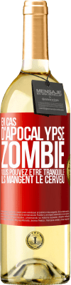 29,95 € Envoi gratuit | Vin blanc Édition WHITE En cas d'apocalypse zombie vous pouvez être tranquille, ils mangent le cerveau Étiquette Rouge. Étiquette personnalisable Vin jeune Récolte 2024 Verdejo