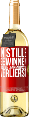 29,95 € Kostenloser Versand | Weißwein WHITE Ausgabe In Stille gewinnen. Lass sie denken, dass du verlierst Rote Markierung. Anpassbares Etikett Junger Wein Ernte 2025 Verdejo