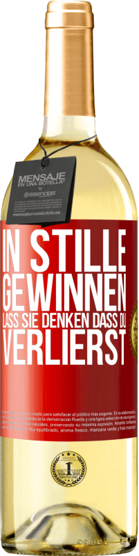 29,95 € Kostenloser Versand | Weißwein WHITE Ausgabe In Stille gewinnen. Lass sie denken, dass du verlierst Rote Markierung. Anpassbares Etikett Junger Wein Ernte 2024 Verdejo