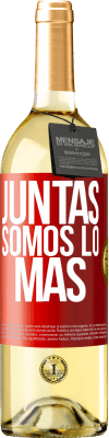 29,95 € Envío gratis | Vino Blanco Edición WHITE Juntas somos lo más Etiqueta Roja. Etiqueta personalizable Vino joven Cosecha 2023 Verdejo