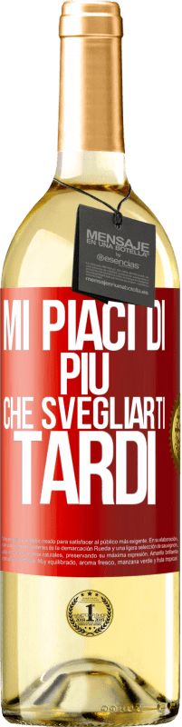 29,95 € Spedizione Gratuita | Vino bianco Edizione WHITE Mi piaci di più che svegliarti tardi Etichetta Rossa. Etichetta personalizzabile Vino giovane Raccogliere 2023 Verdejo