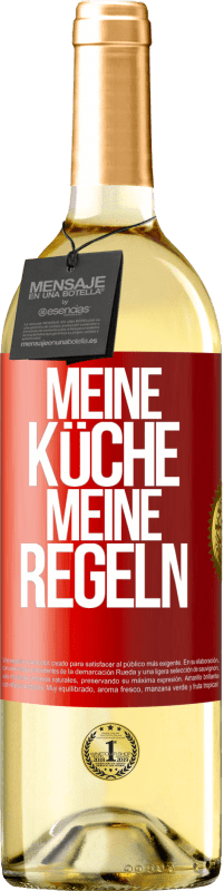 29,95 € Kostenloser Versand | Weißwein WHITE Ausgabe Meine Küche, meine Regeln Rote Markierung. Anpassbares Etikett Junger Wein Ernte 2023 Verdejo