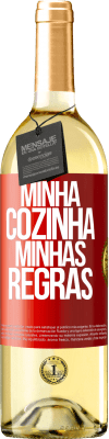 29,95 € Envio grátis | Vinho branco Edição WHITE Minha cozinha, minhas regras Etiqueta Vermelha. Etiqueta personalizável Vinho jovem Colheita 2023 Verdejo