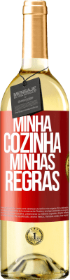 29,95 € Envio grátis | Vinho branco Edição WHITE Minha cozinha, minhas regras Etiqueta Vermelha. Etiqueta personalizável Vinho jovem Colheita 2025 Verdejo