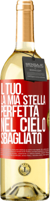 29,95 € Spedizione Gratuita | Vino bianco Edizione WHITE Il tuo. La mia stella perfetta nel cielo sbagliato Etichetta Rossa. Etichetta personalizzabile Vino giovane Raccogliere 2023 Verdejo