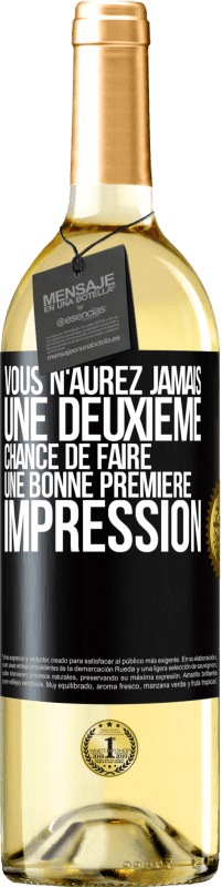 29,95 € Envoi gratuit | Vin blanc Édition WHITE Vous n'aurez jamais une deuxième chance de faire une bonne première impression Étiquette Noire. Étiquette personnalisable Vin jeune Récolte 2024 Verdejo