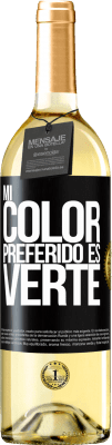 29,95 € Бесплатная доставка | Белое вино Издание WHITE Mi color preferido es: verte Черная метка. Настраиваемая этикетка Молодое вино Урожай 2023 Verdejo