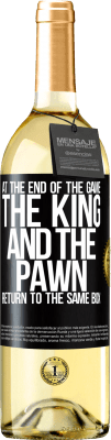 29,95 € Free Shipping | White Wine WHITE Edition At the end of the game, the king and the pawn return to the same box Black Label. Customizable label Young wine Harvest 2024 Verdejo