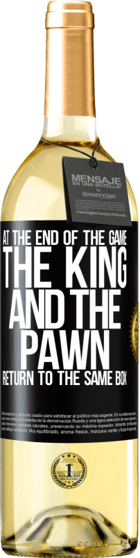 29,95 € Free Shipping | White Wine WHITE Edition At the end of the game, the king and the pawn return to the same box Black Label. Customizable label Young wine Harvest 2024 Verdejo