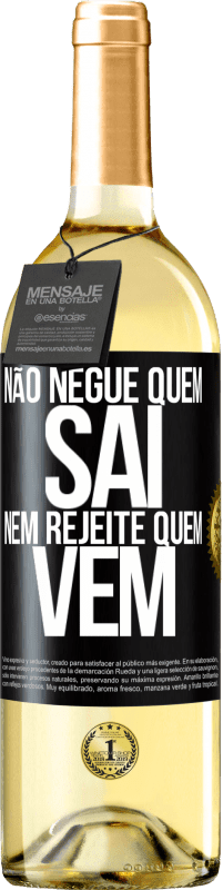 29,95 € Envio grátis | Vinho branco Edição WHITE Não negue quem sai, nem rejeite quem vem Etiqueta Preta. Etiqueta personalizável Vinho jovem Colheita 2024 Verdejo